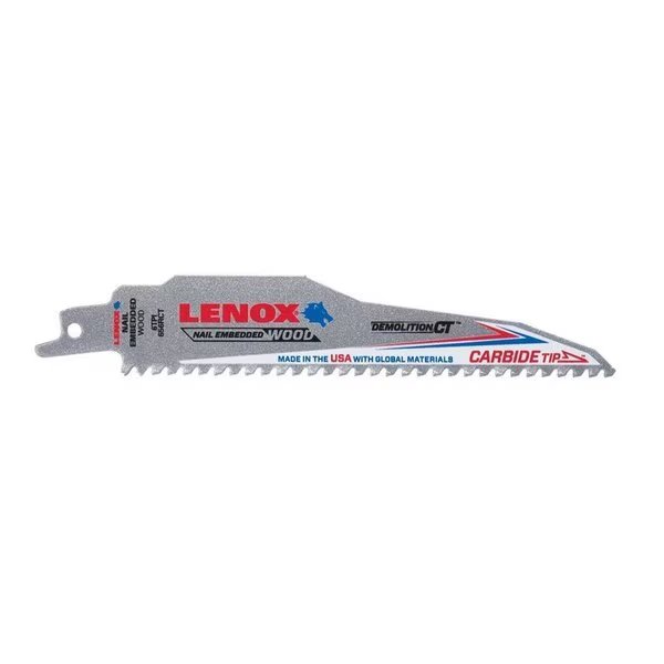 Lenox Demolition CT 6 in. Carbide Tipped Reciprocating Saw Blade 6 TPI 1 pc, Irwin, Mfr#: 1832118